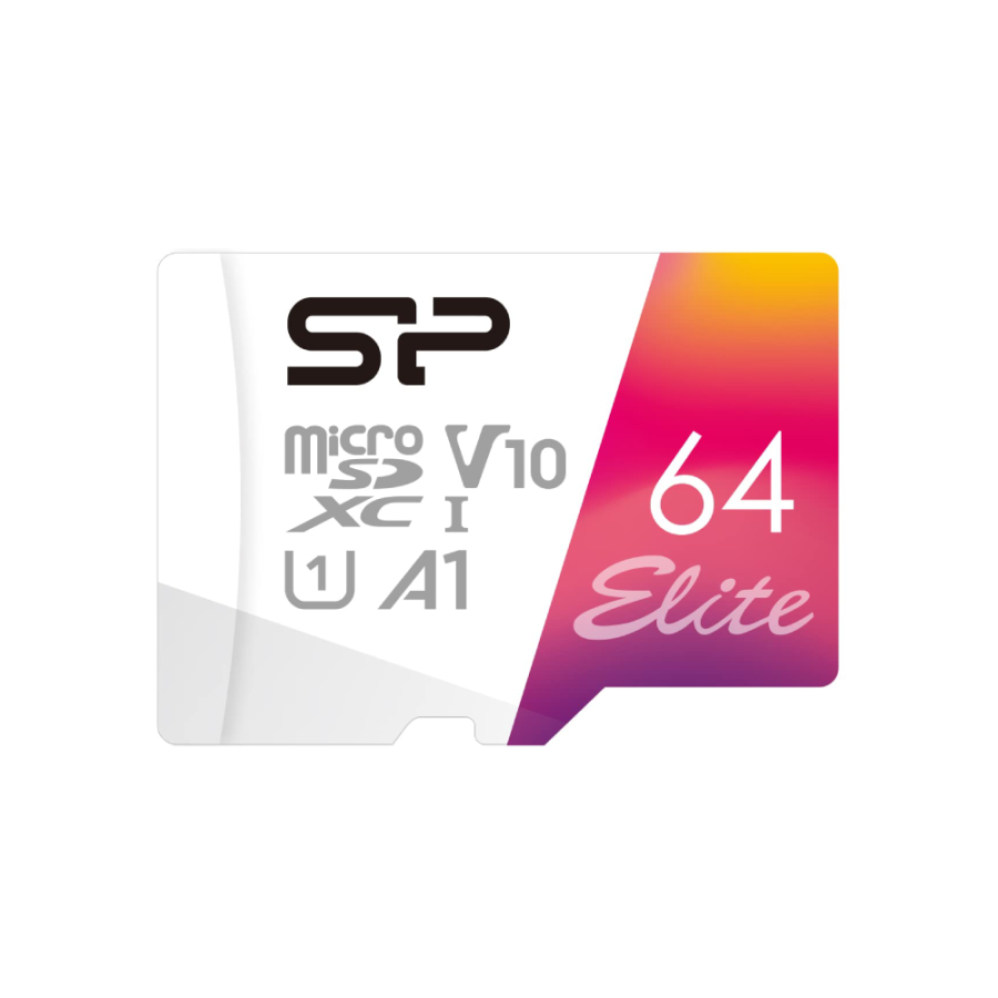Silicon Power 64GB Elite microSDXC UHS-I Memory Card - 100MB/s