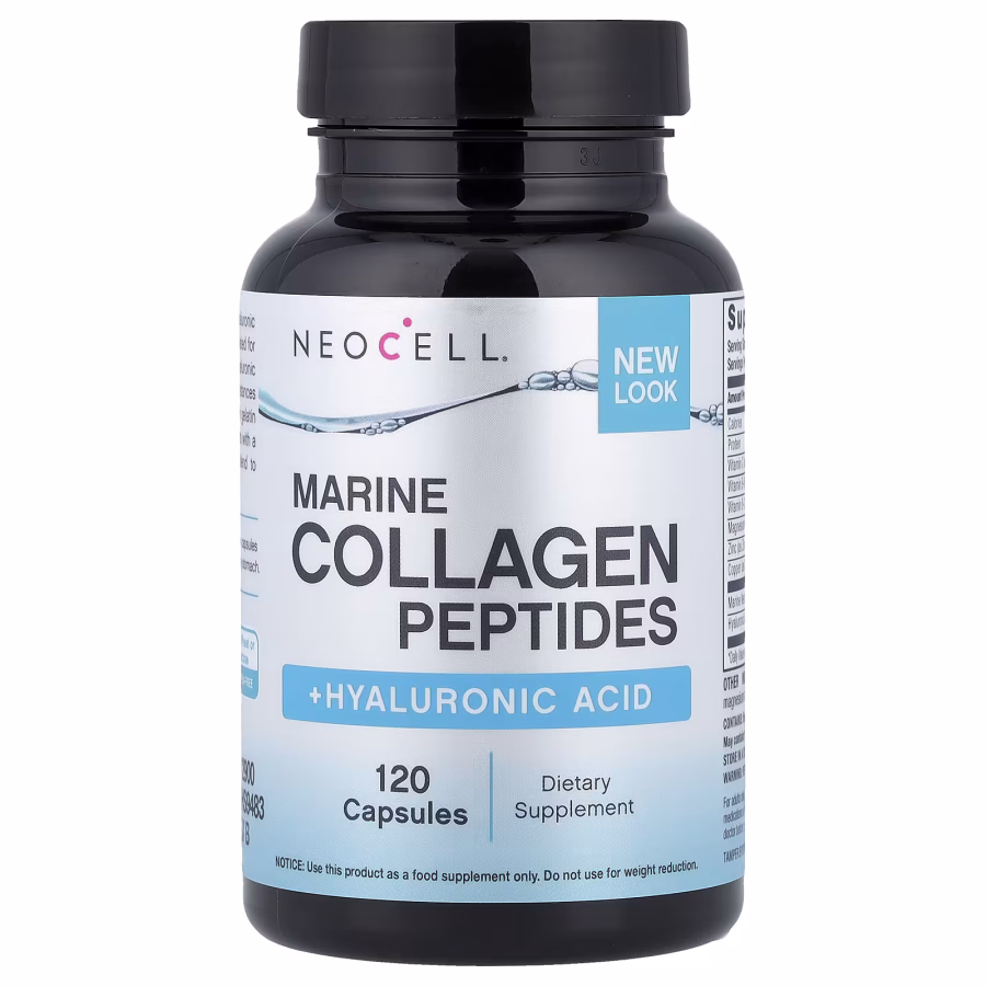 NeoCell, Marine Collagen Peptides  Hyaluronic Acid, 120 Capsules