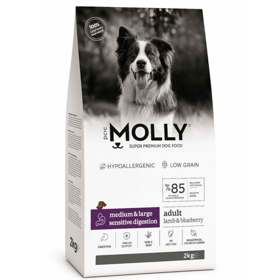 Molly لحم ضأن مع توت أزرق   للهضم الحساس