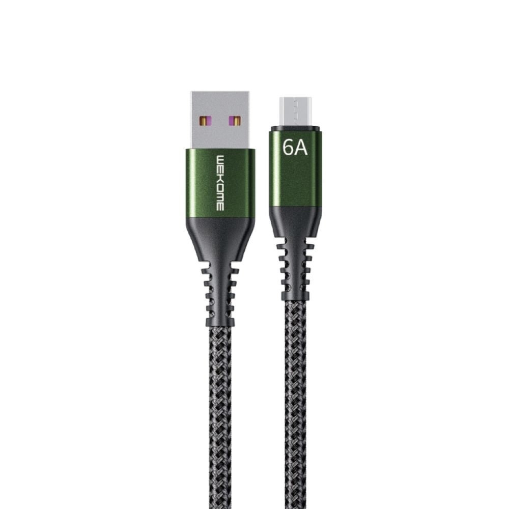 كيبل شحن ونقل بيانات ويكوم WDC-169m من USB إلى Micro USB بقوة 6 أمبير