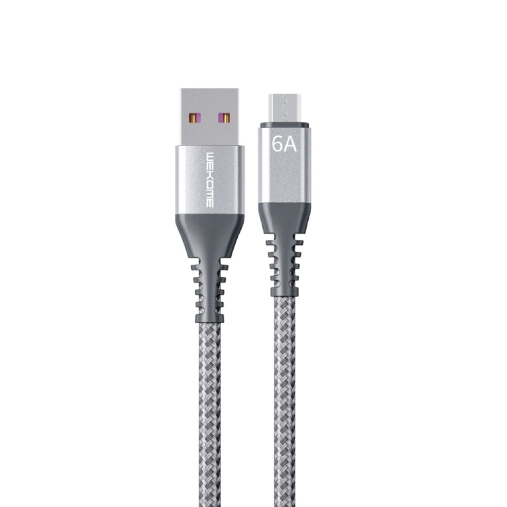 كيبل شحن ونقل بيانات ويكوم WDC-169m من USB إلى Micro USB بقوة 6 أمبير