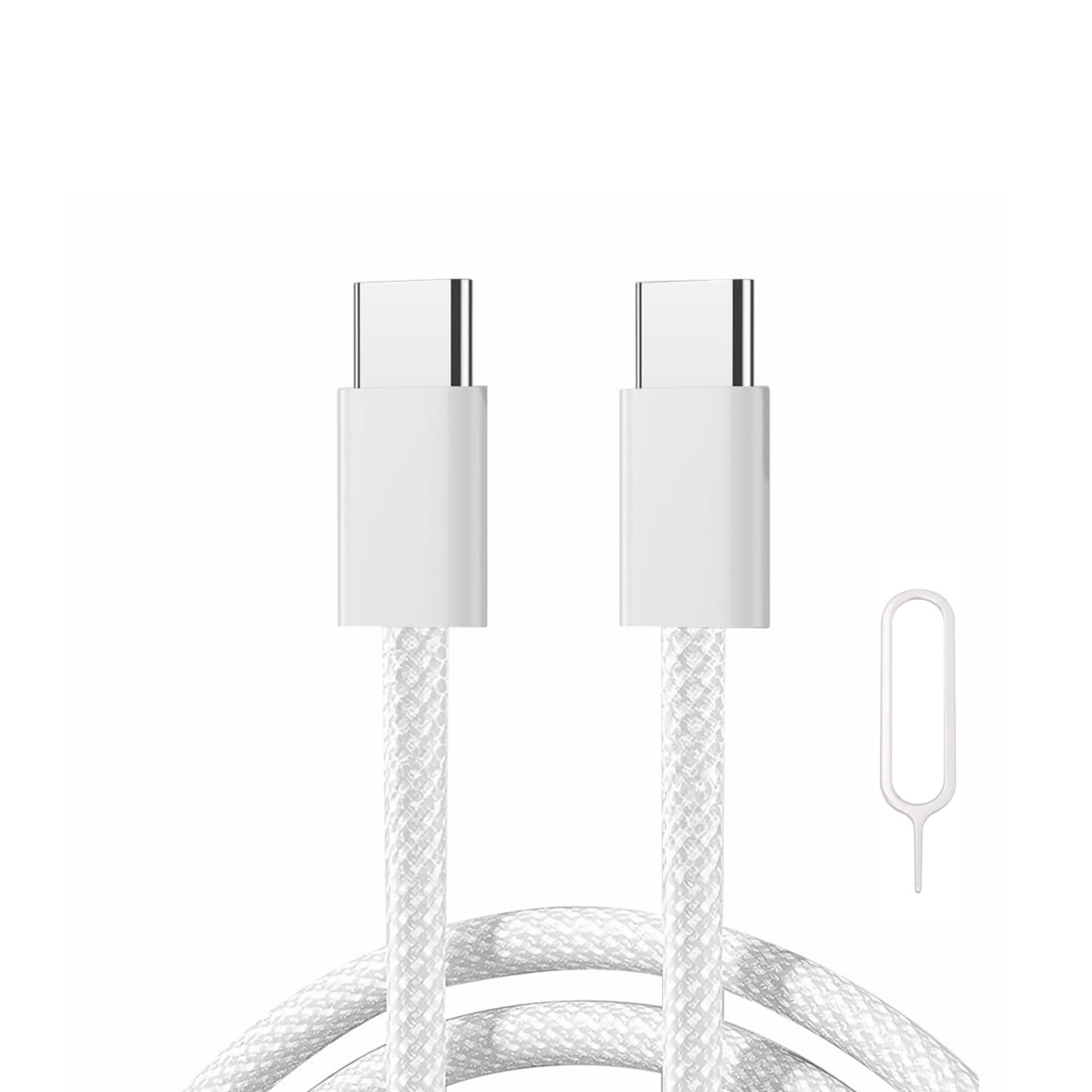 60W Fast Type-C Cable, Durable Braided, 1 Meter Length