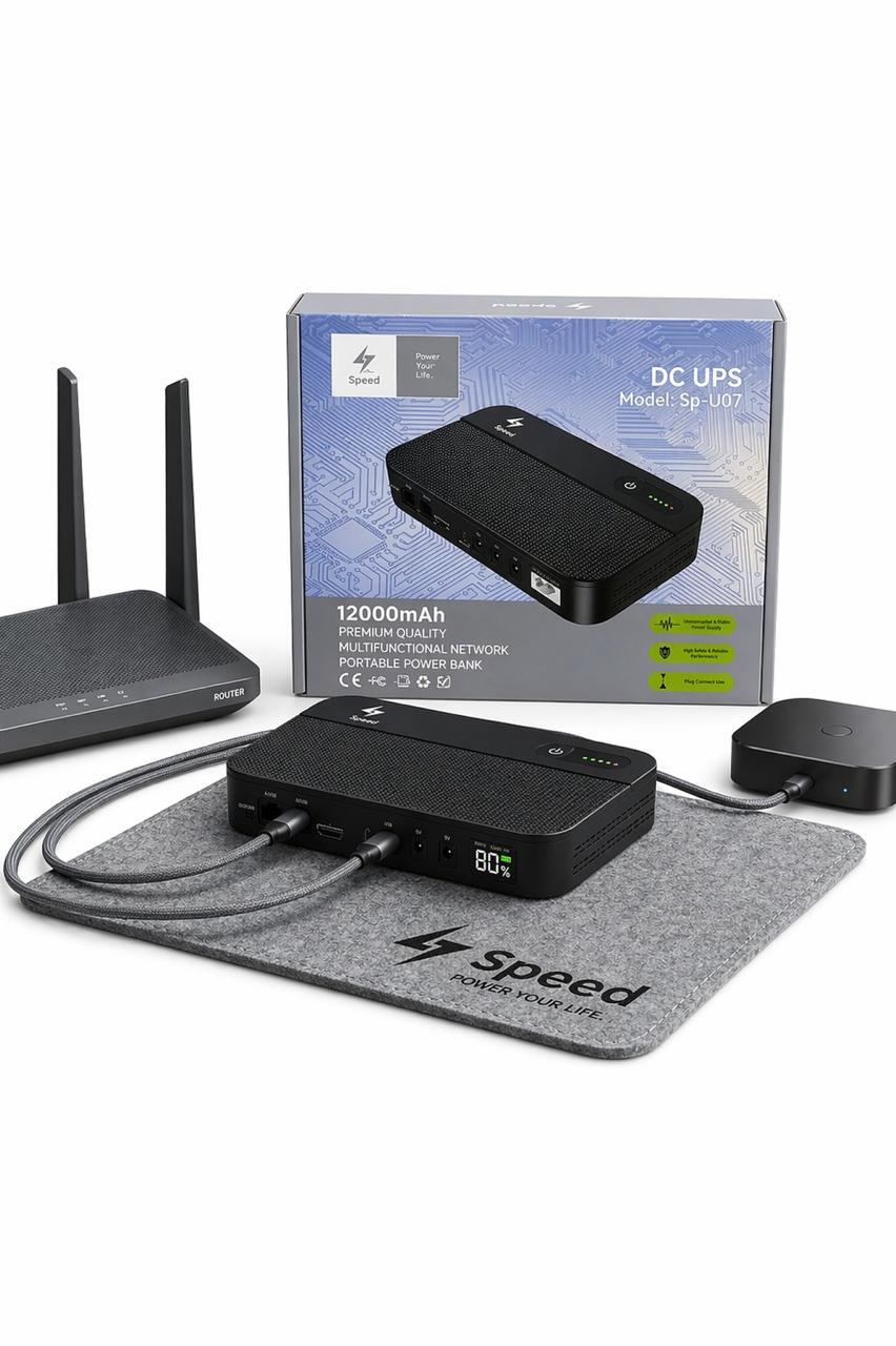 Speed DC UPS 12000mAh-Sp-U07-Black
