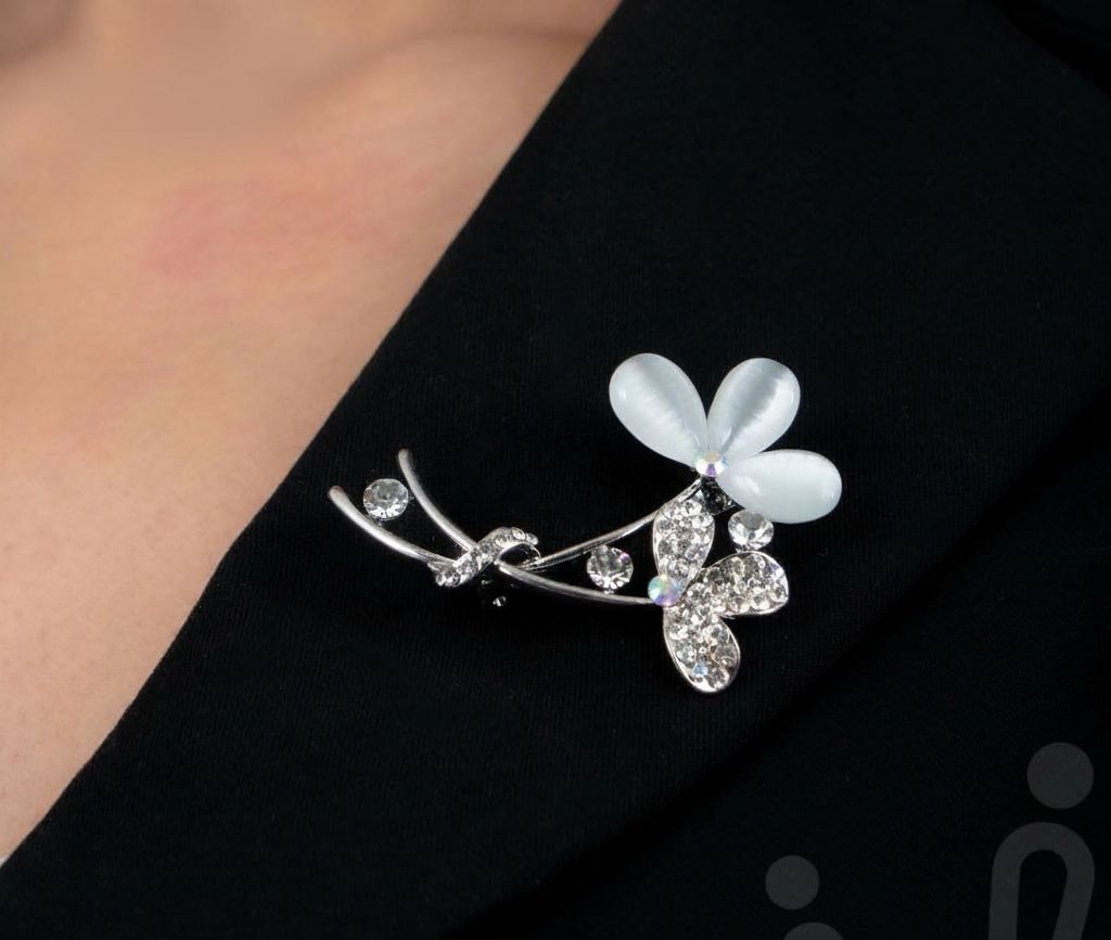 Stainless steel brooch, code 1329