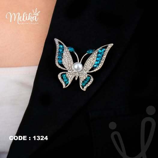 Stainless steel brooch, code 1324