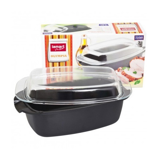 non-stick baking pan with a lid 7.5L