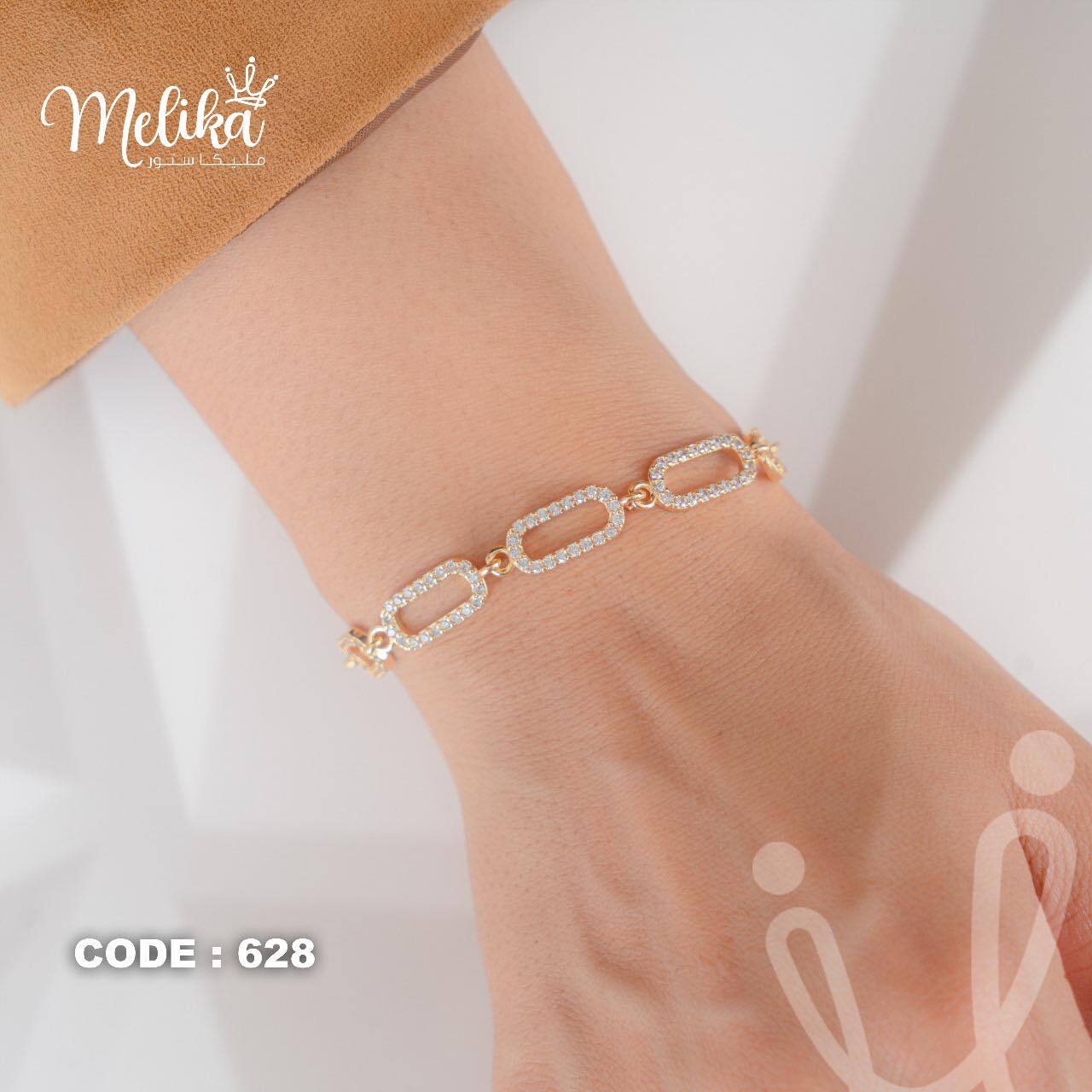 سوار نحاس مطلي بماء الذهب كود 628 Gold-plated copper bracelet, code 628 ...