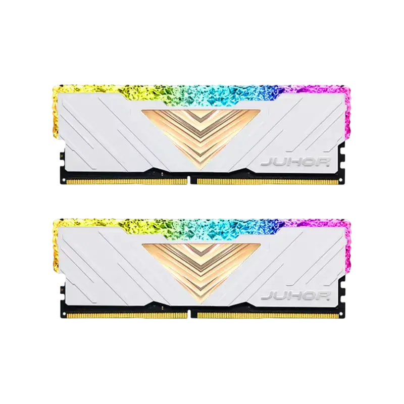 رام JUHOR White 16GB (2x8) DDR4 3200MHz RAM RGB JUHOR White 16GB