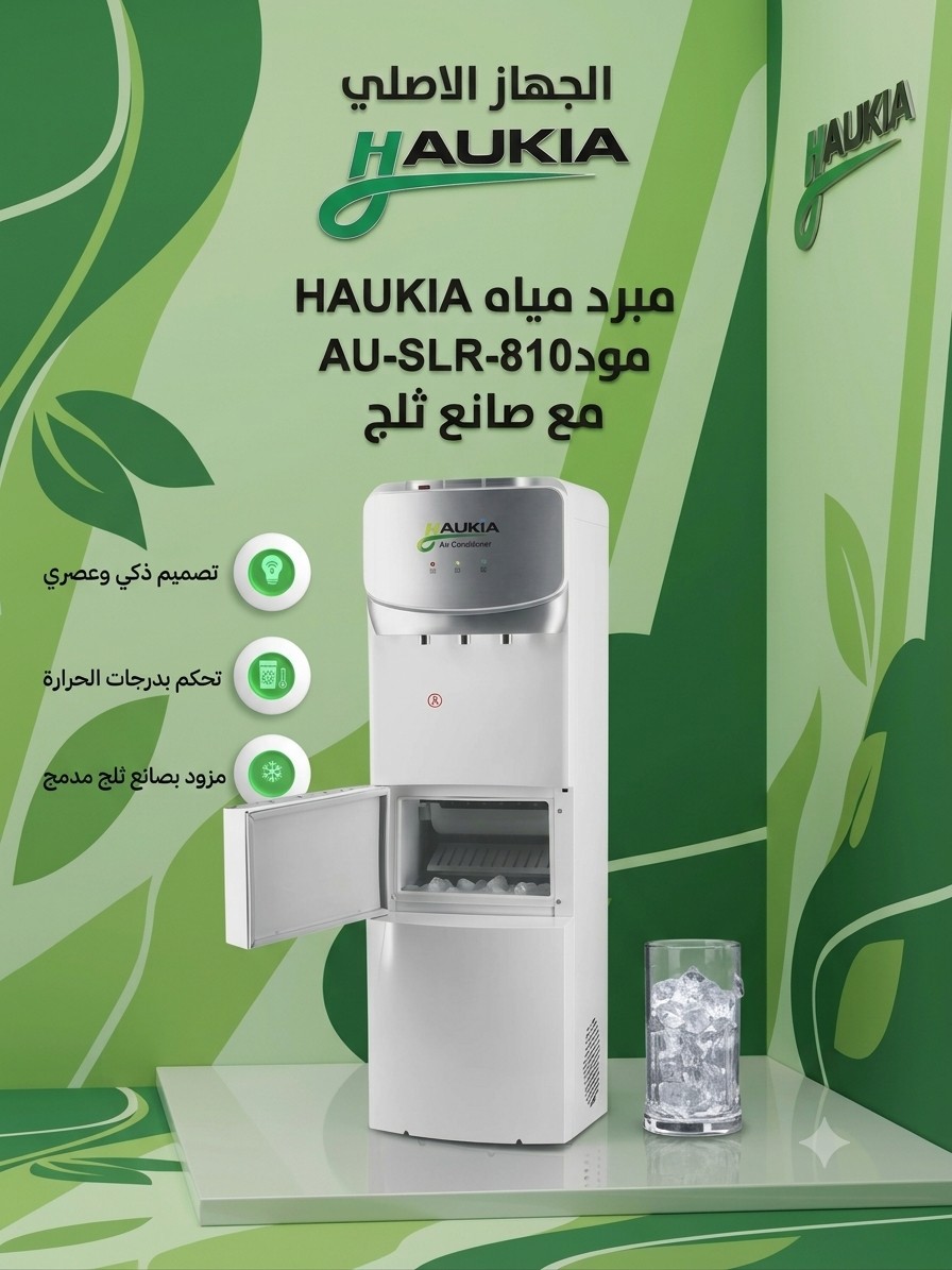 براد ماء اوكيا العملاق المدمج بصانع ثلج