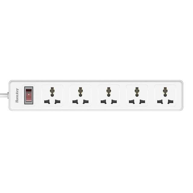 مشترك كهربائي Huntkey SSZ501 بخمسة منافذ AC بطول 5 متر