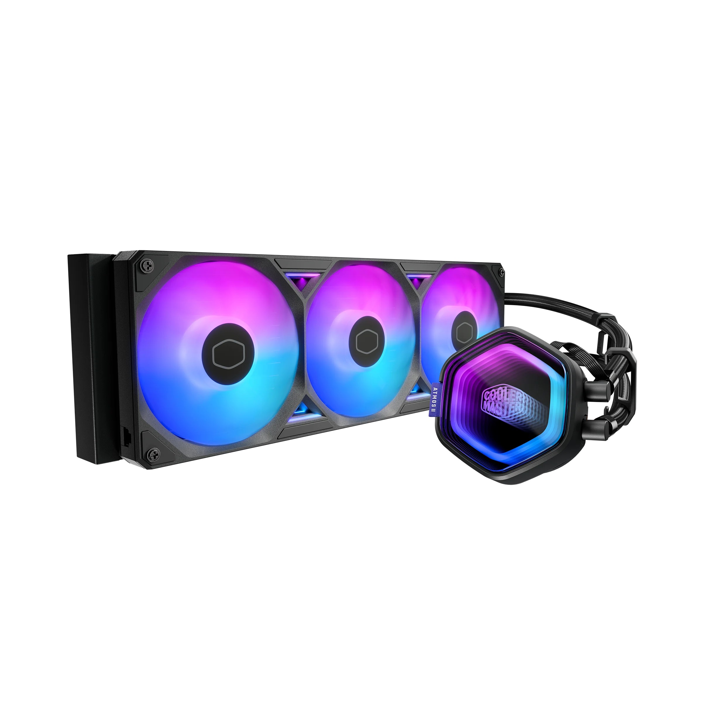 مبرد سائل للمعالج كولر ماستر MasterLiquid Atmos II بحجم 360mm مع 3 مراوح ARGB – أسود