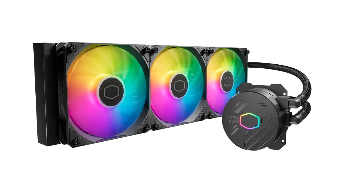 مبرد سائل للمعالج كولر ماستر MasterLiquid 360L Core ARGB بحجم 360mm مع 3 مراوح ARGB – أسود