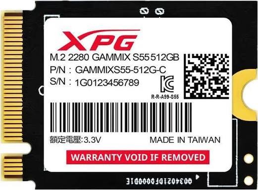 XPG GAMMIX S55 PCIe Gen4 x4 M.2 2230 Solid State Drive - 512GB