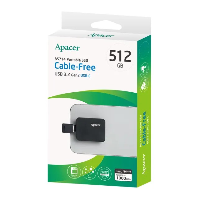 Apacer AS714 Cable Free 512GB Portable SSD