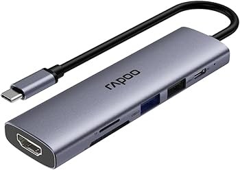 محطة توصيل Rapoo XD61 متعددة الوظائف USB-C بستة منافذ