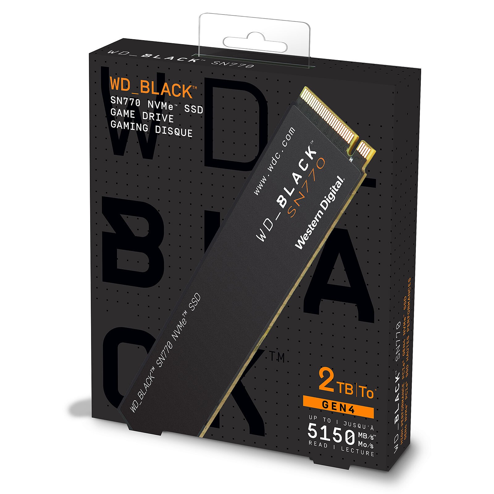 Western Digital WD_BLACK SN770 2TB NVMe SSD PCIe Gen4 M.2 2280