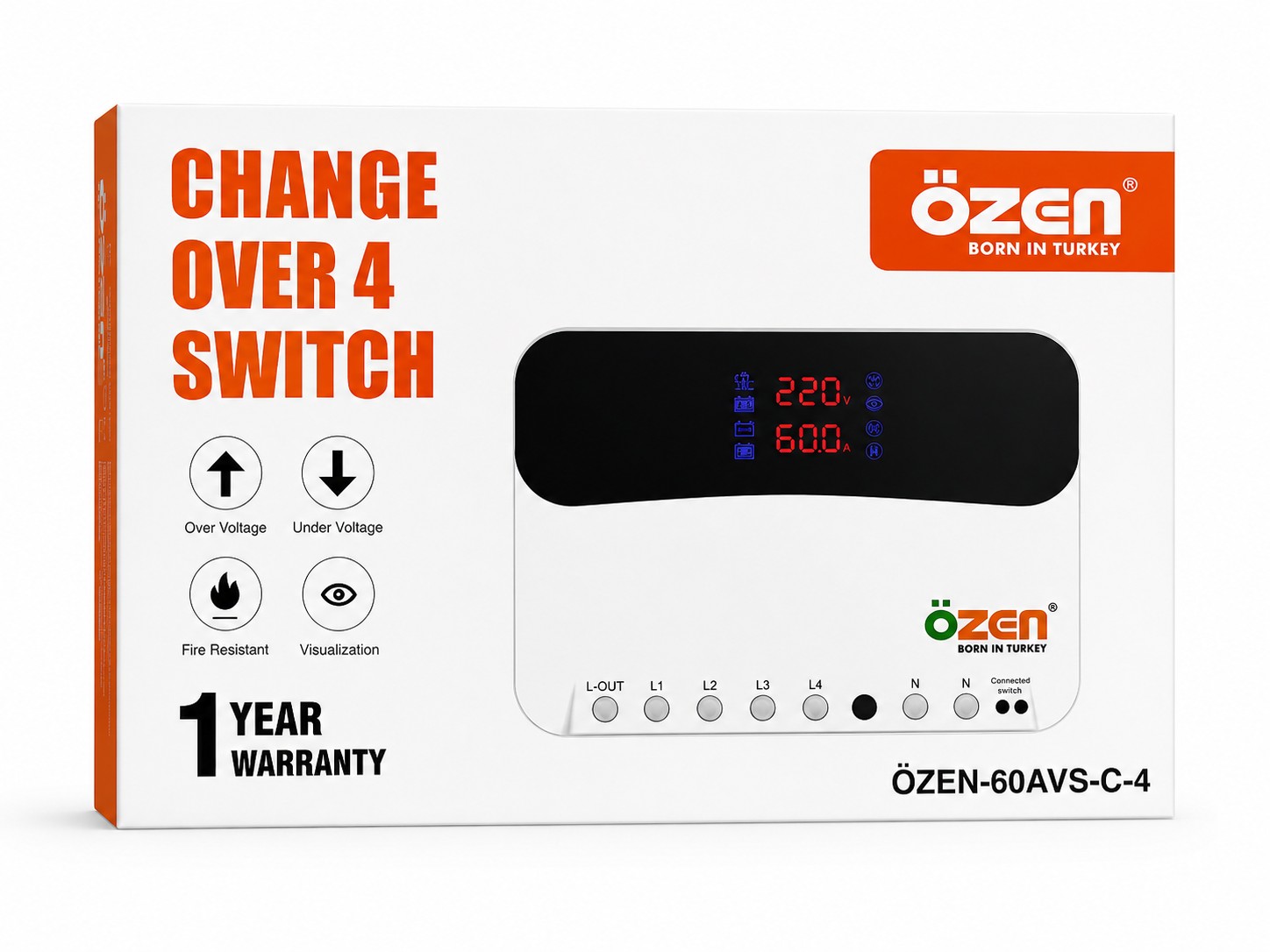 ÖZEN 4-Way Automatic Changeover & Protection Device 60A