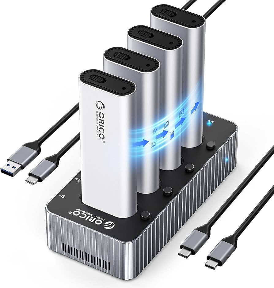 ORICO IT48N-C 4-Bay M.2 NVMe SSD Duplicator – USB4 40Gbps