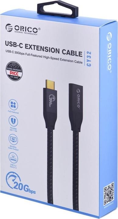 ORICO CY32 USB-C 20Gbps Full-Featured High-Speed Extension Cable