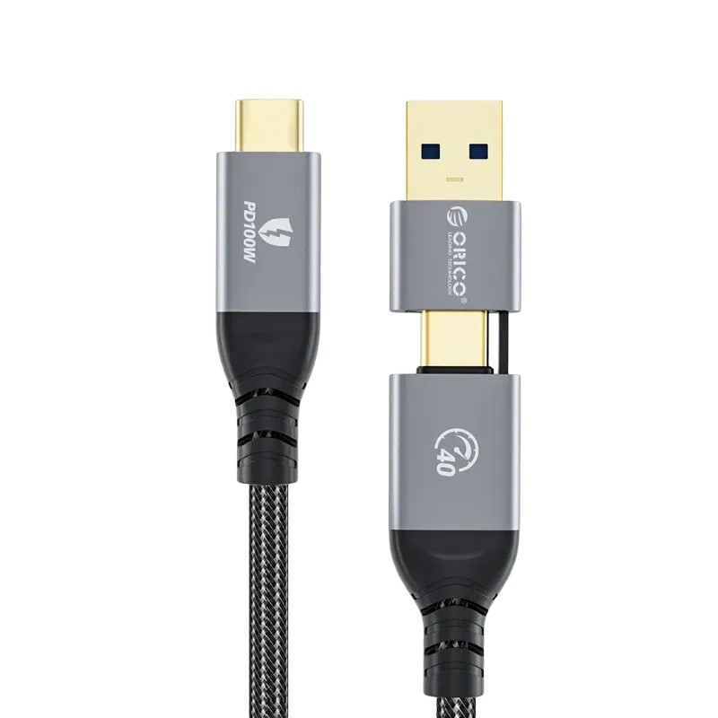 ORICO ACC40-15 USB-C 40Gbps 2-in-1 Data Cable – 1.5M