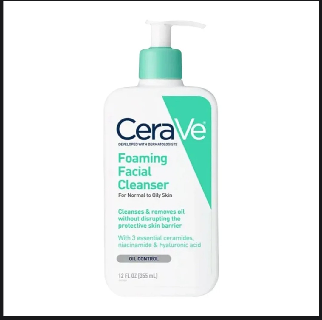 غسول الوجه CeraVe Foaming للبشرة العادية إلى الدهنية