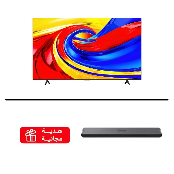 تلفزيون TCL P7L - ذكي 55 بوصة - 4K QLED - Google TV - ONKYO 2.0 + هدية ساوندبار S45H.