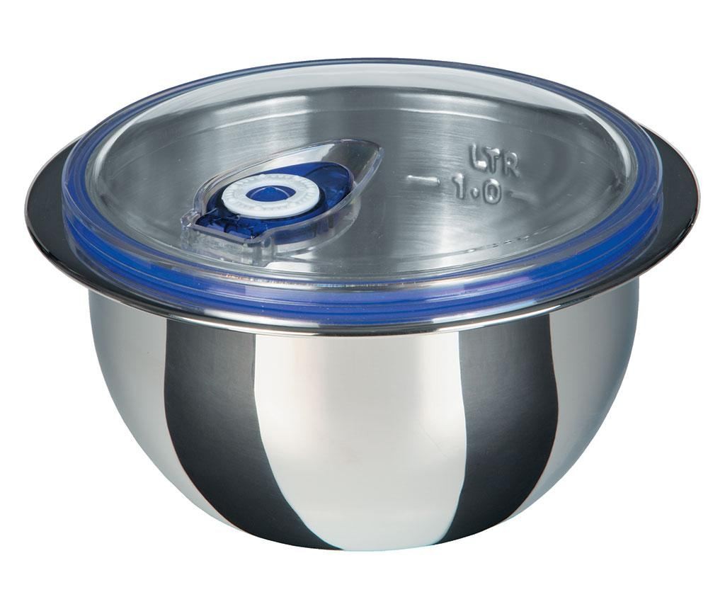 Double steel container with vacuum seal, 24cm , 5 liters