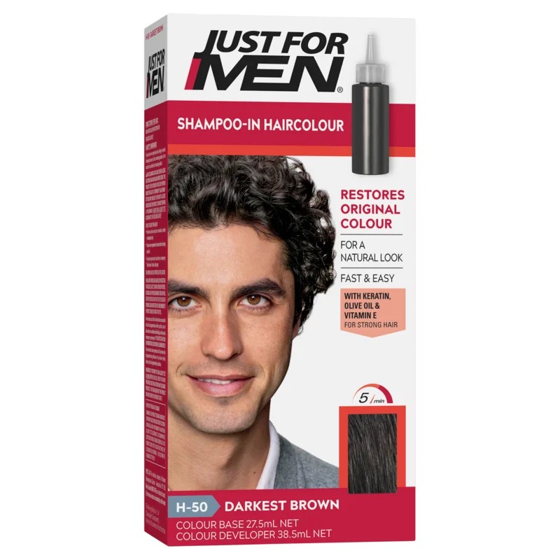 JUST FOR MEN SHAMPOO IN HAIR COLOR