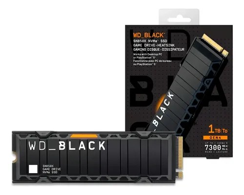 وحدة تخزين WD_BLACK SN850X NVMe SSD سعة 1 تيرابايت مع مشتت حراري