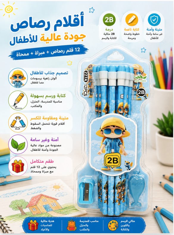 قلم رصاص 227A برأس سميك