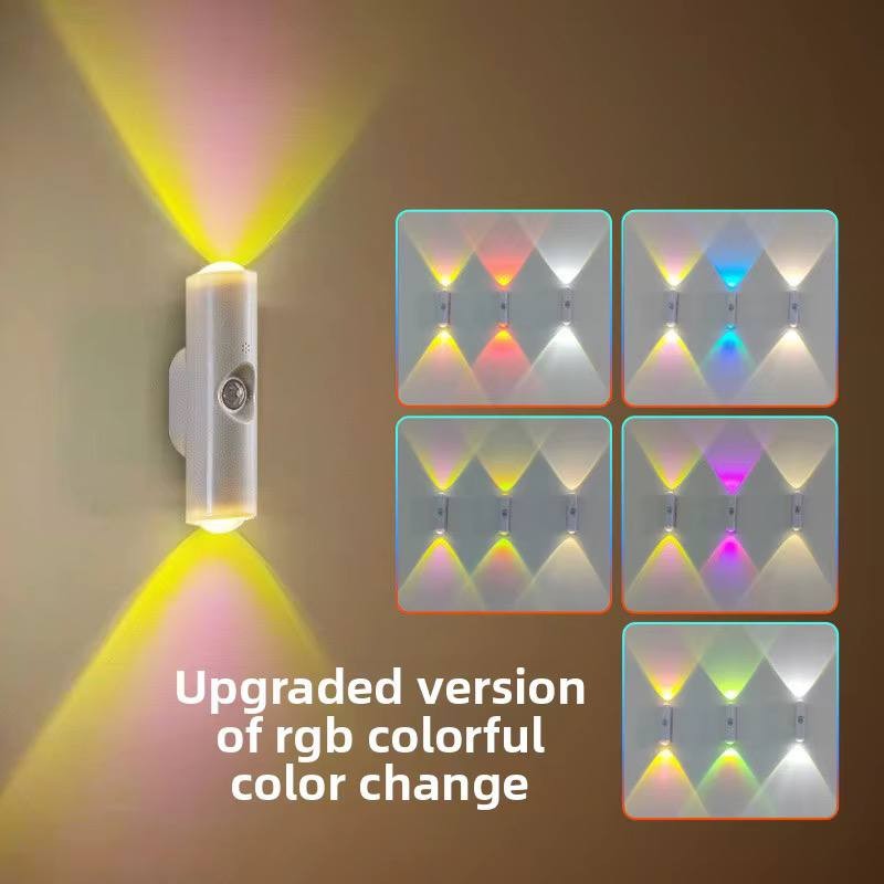 RGB wall light with a sensitive sensor