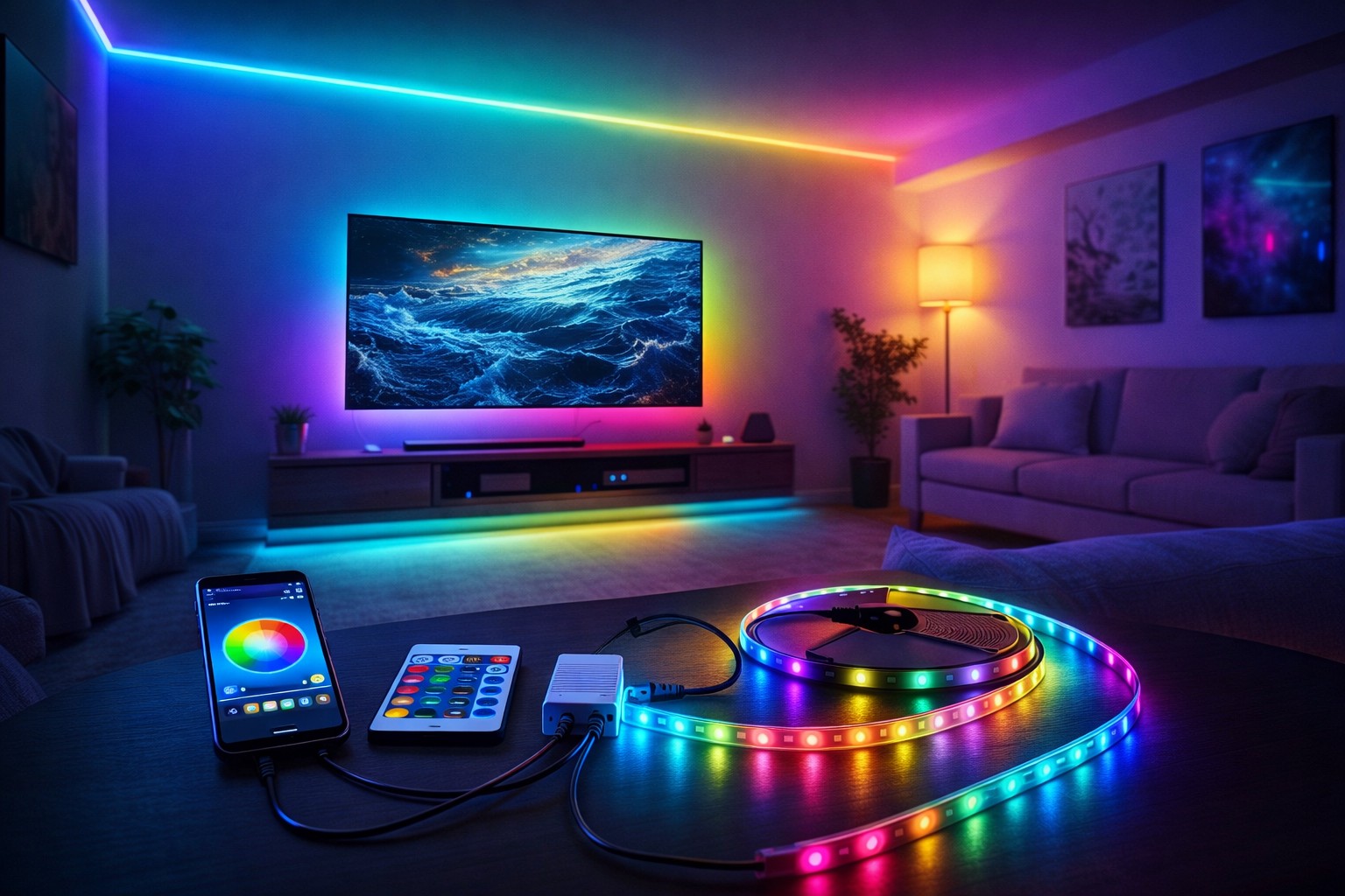 Wall-Mounted Power Strip