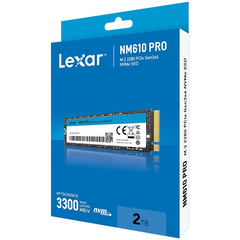 Lexar NM610 PRO SSD سعة 2TB M.2 NVMe PCIe Gen3x4 Lexar NM610 PRO M