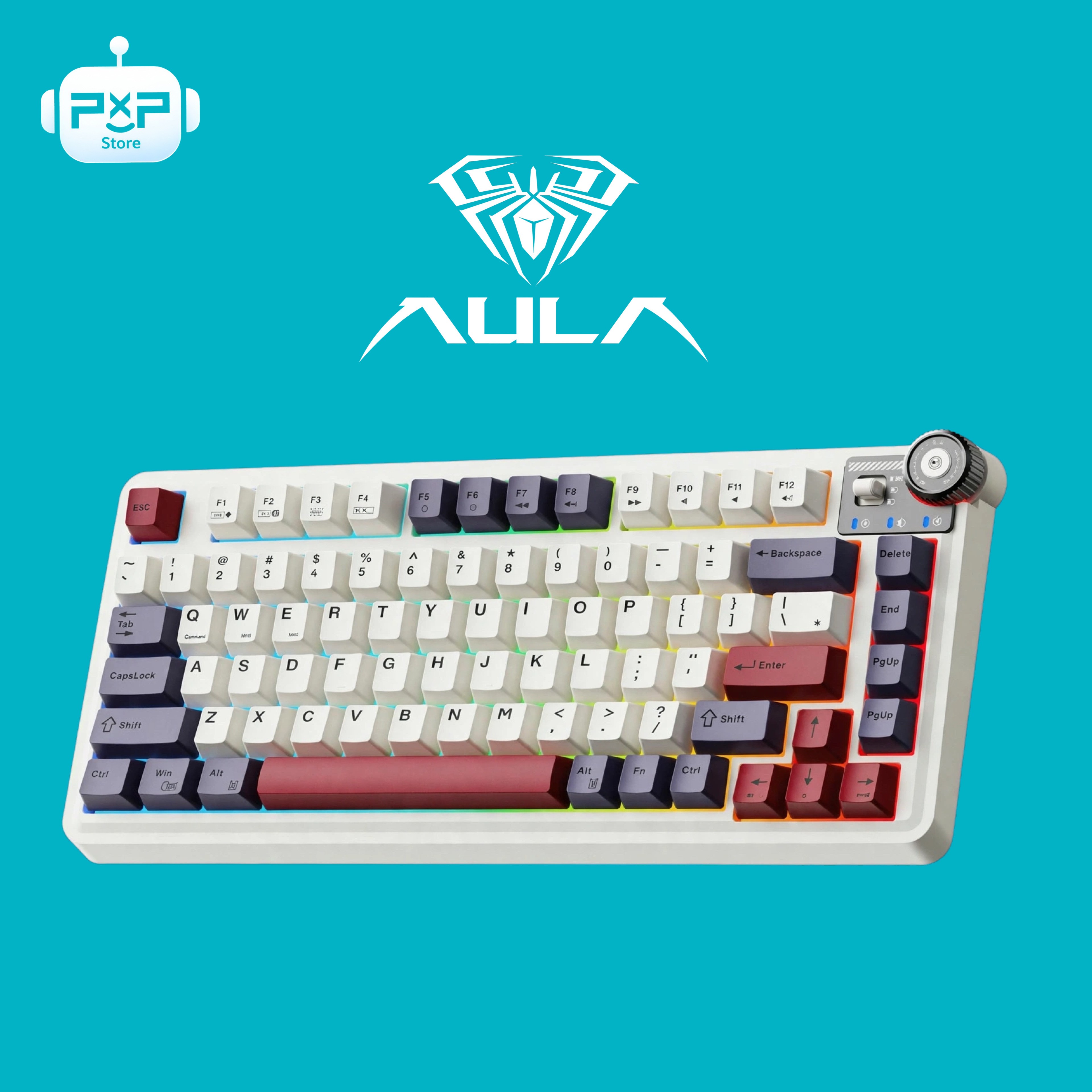 AULA AU75 Wireless + Bluetooth Hot-Swap Mechanical RGB Gaming Keyboard
