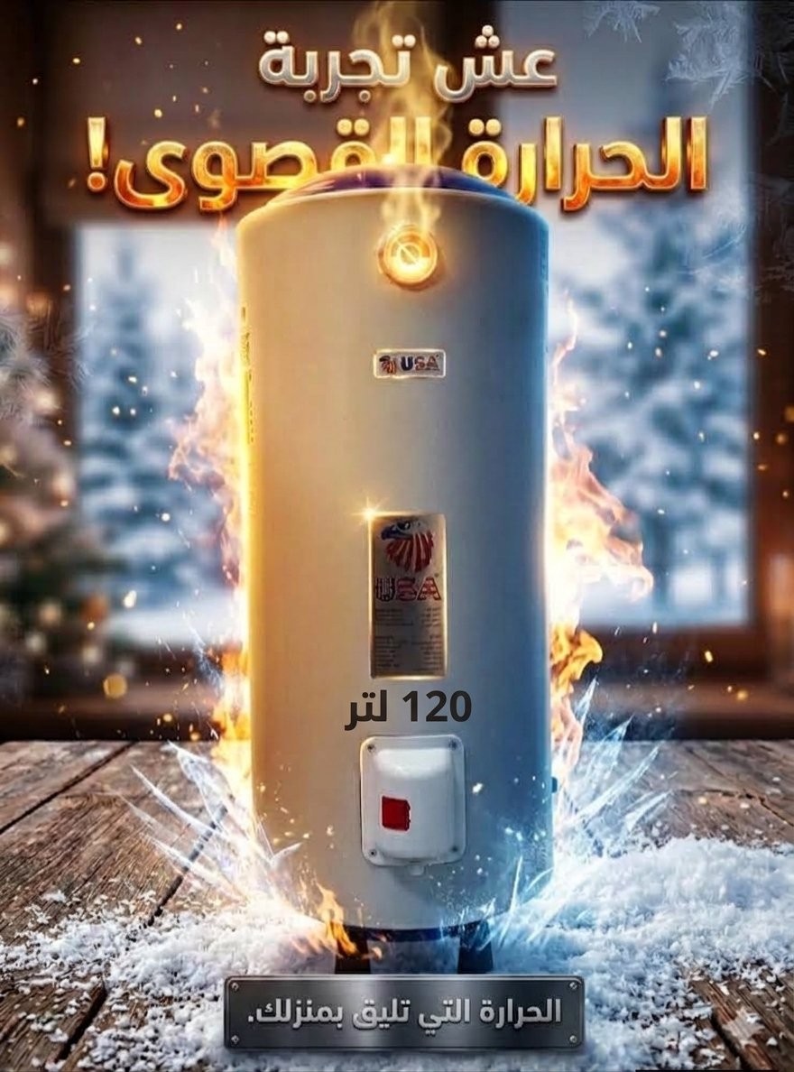 سخان الزين العمودي جداري  اصلي 120 لتر