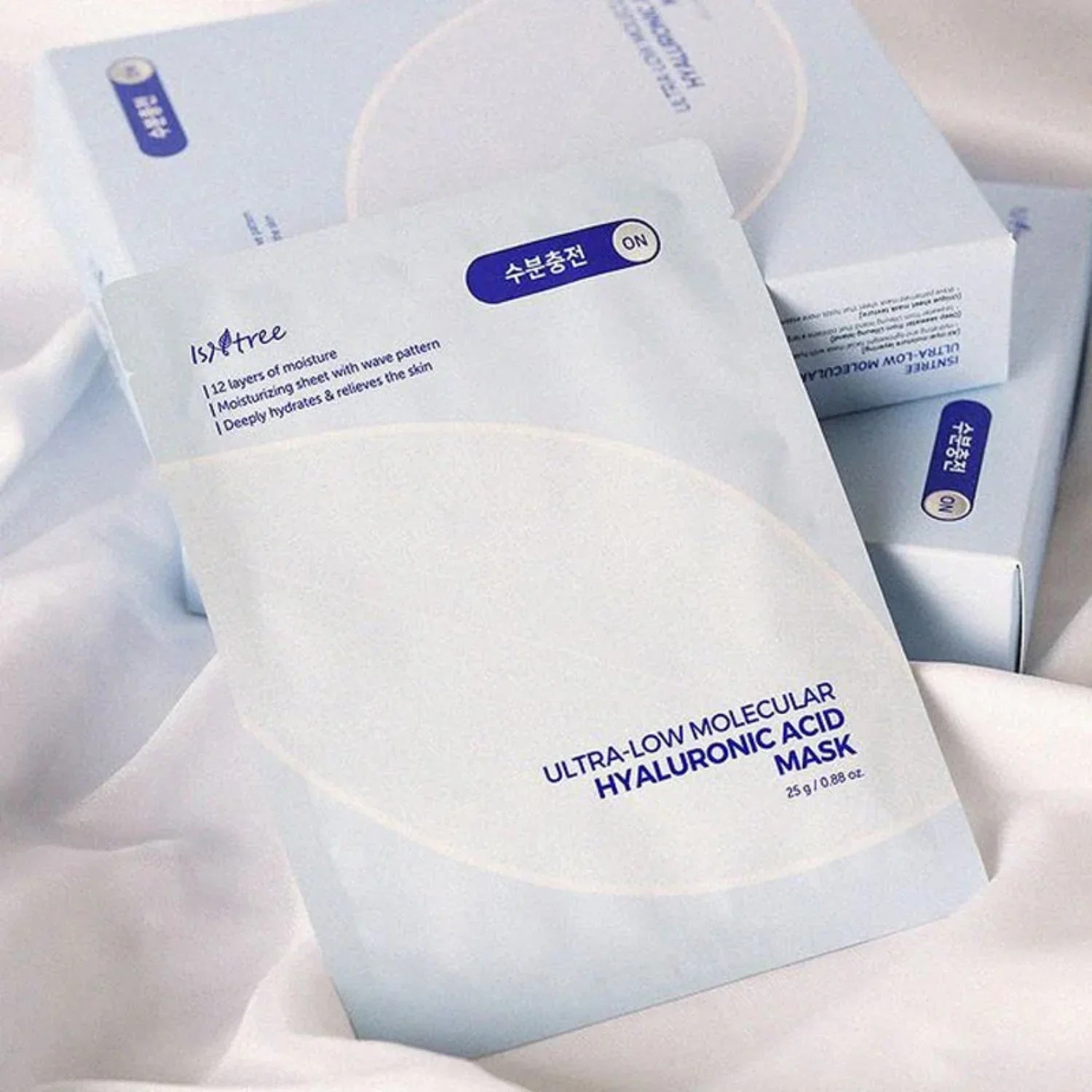 ISNTREE Ultra-low Molecular Hyaluronic Acid Mask مجموعة ماسكات البشرة بالهايلرونيك اسد من ازنتري