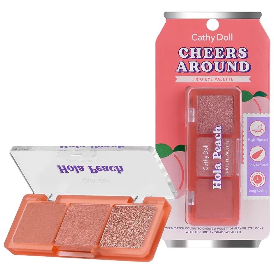 CATHY DOLL Cheers Around Trio Eye Palette بالت ظلال العيون من كاثي دول - 04 Sour Lemonade