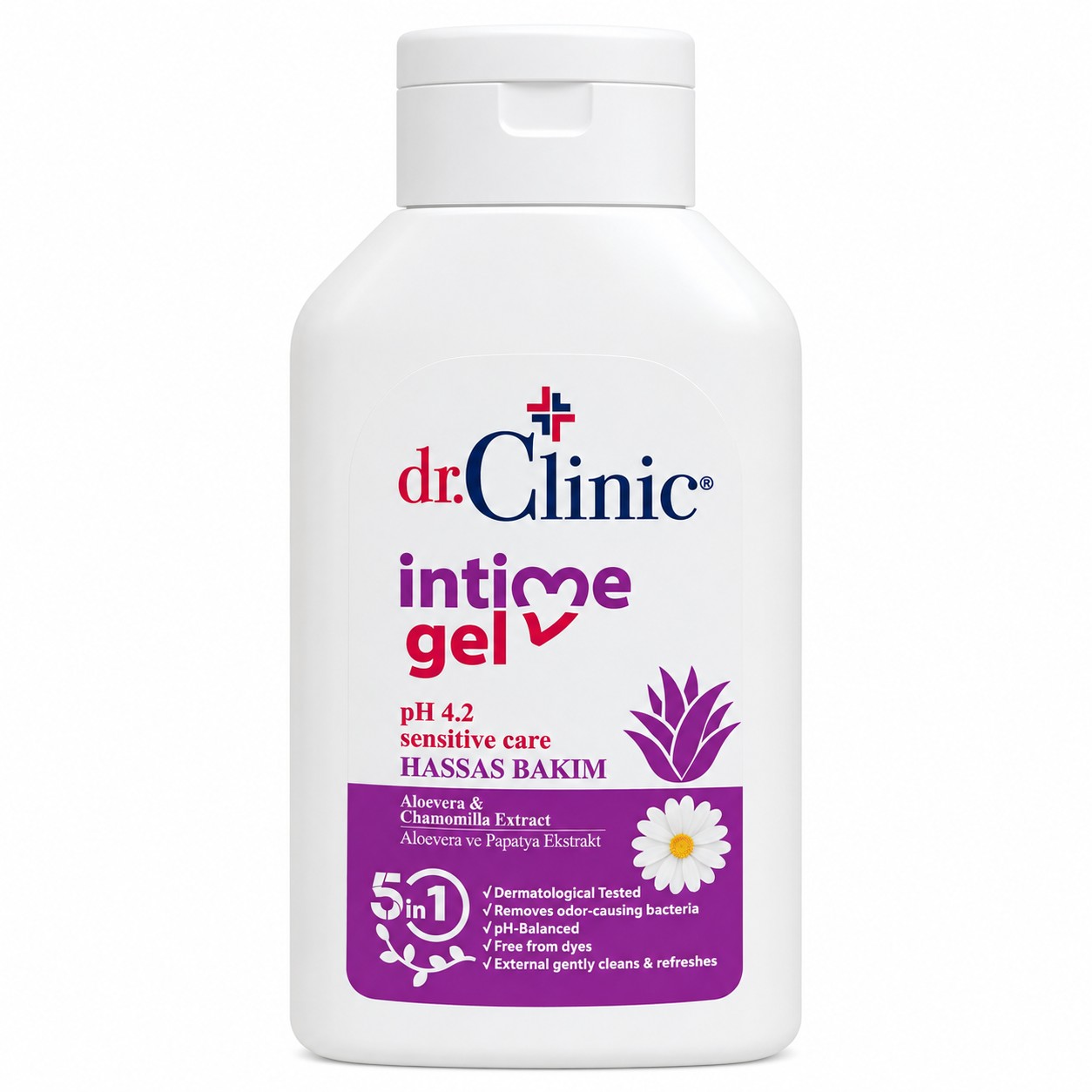 Dr. Clinic Intime Gel Sensitive Care Aloe Vera & Chamomilla Extract pH 4.2