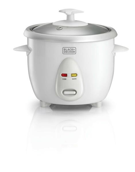 جهاز طبخ الأرز من بلاك+ديكر RC650-B5 حجم 0.6 لتر قوة 350 واط باللون الابيض