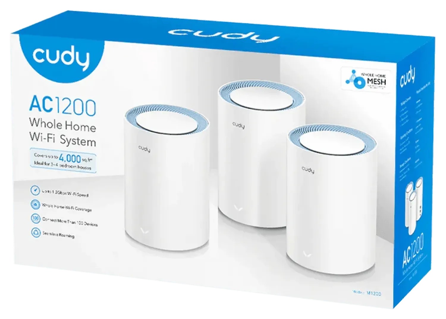 Cudy M1200 AC1200 Mesh Wi-Fi System – 3-Pack