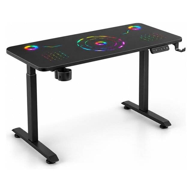 Stinger AY-0 مكتب ألعاب احترافي مع حامل – أسود