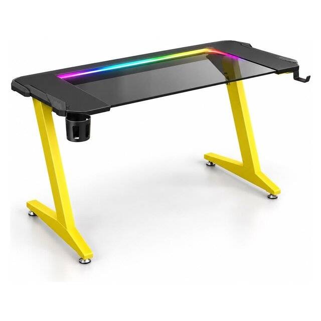 Stinger Z-G مكتب ألعاب 140 سم – أسود وأصفر وأبيض