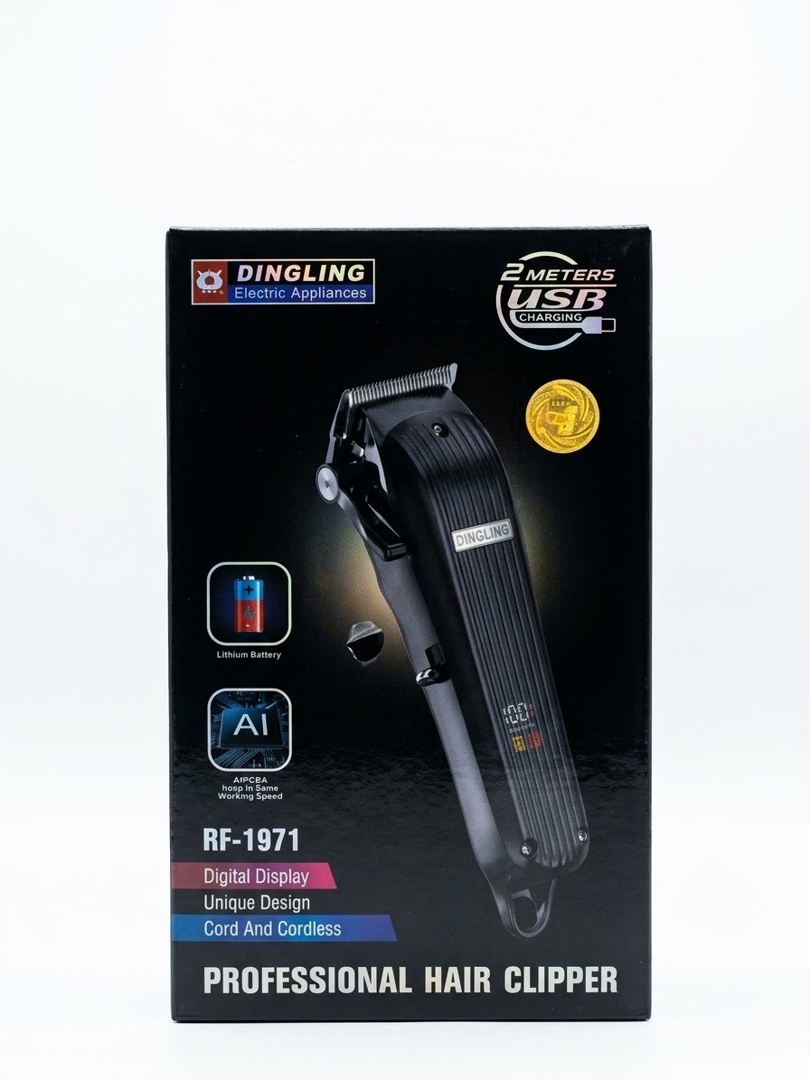 DINGLING RF-1971 Professional Hair Clipper with Digital Display & Lithium Battery (Cord & Cordless