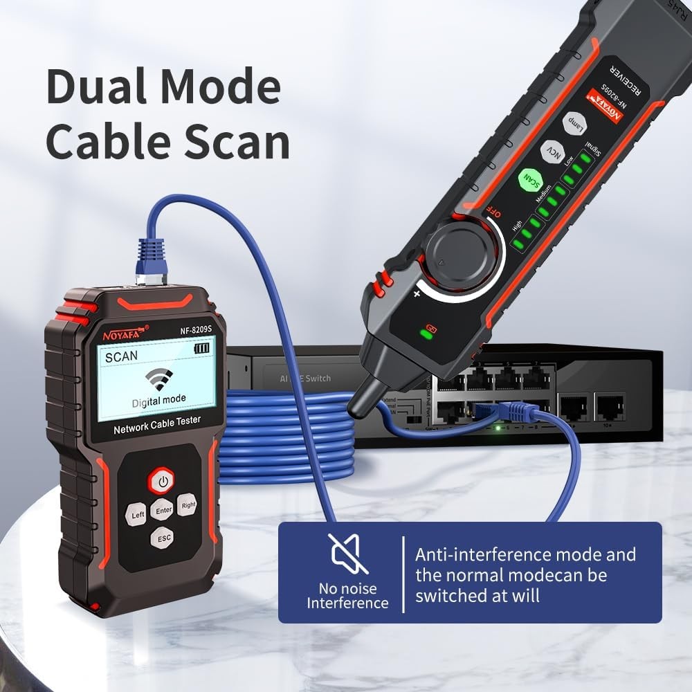 فاحص كيبلات انترنت NOYAFA NF-8209S Network Cable Tester