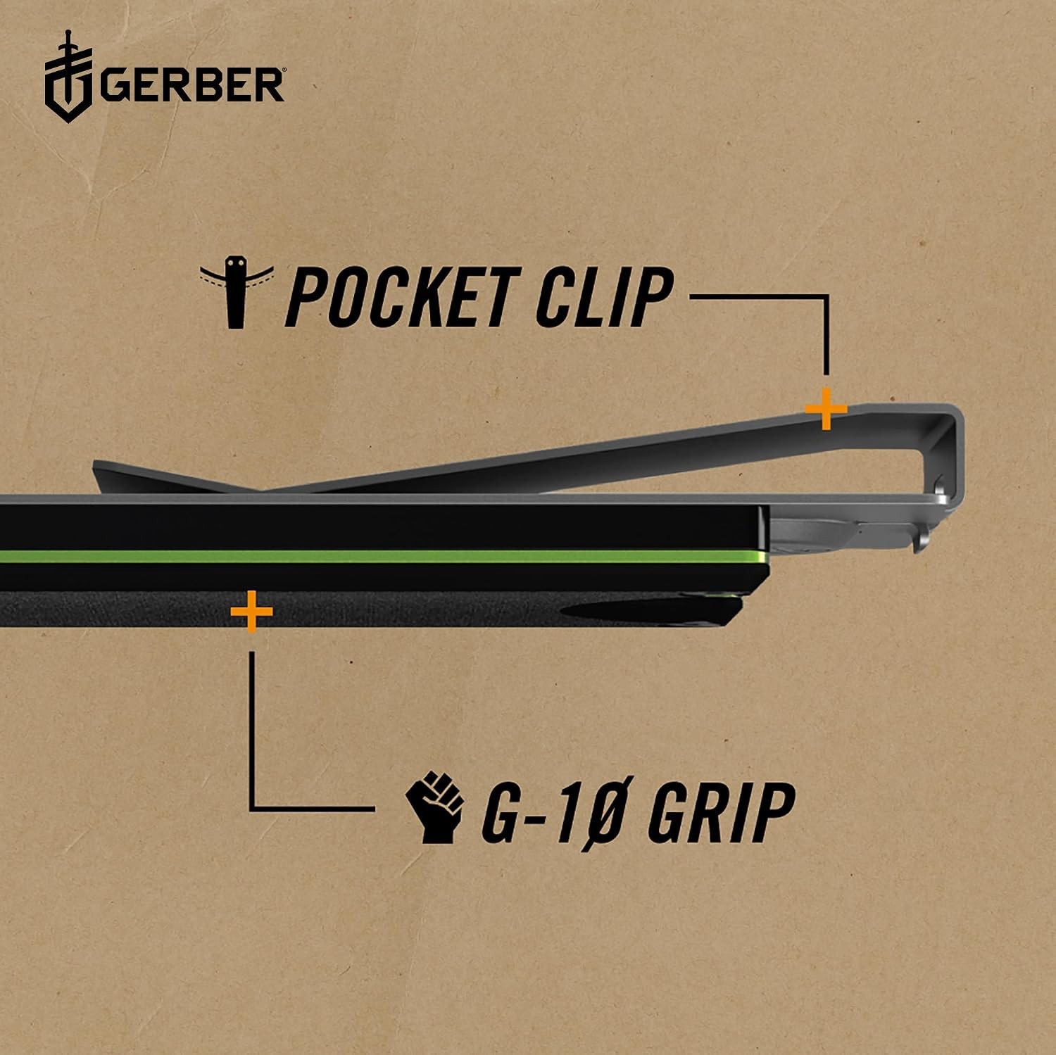 سكين تخييم صغيرة مع مشبك نقود مدمج Gerber GDC Money Clip with Stainless Steel Pocket Knife for Camping & Hiking & EDC