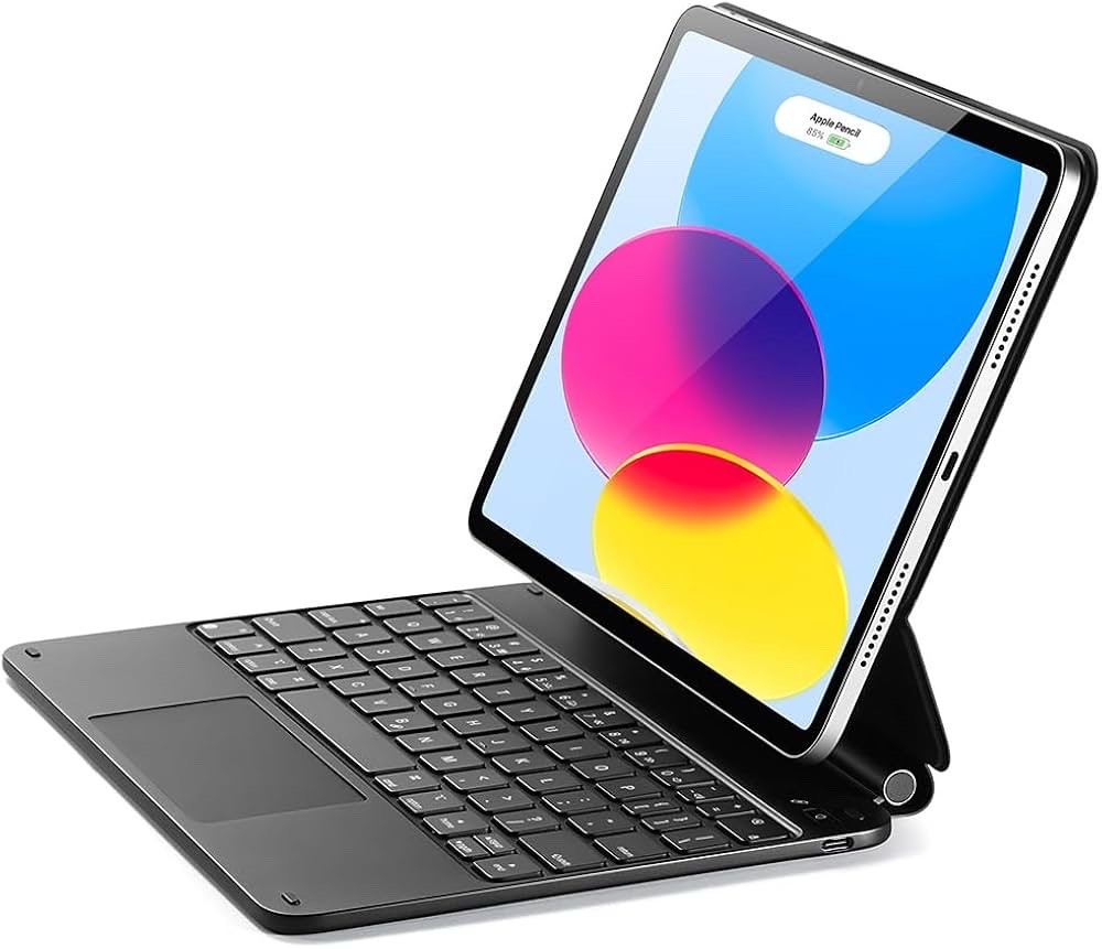حافظة ESR مع لوحة مفاتيح لجهاز iPad (الجيل الحادي عشر والعاشر) - Magic Keyboard لجهاز iPad مقاس 10.9 بوصة
