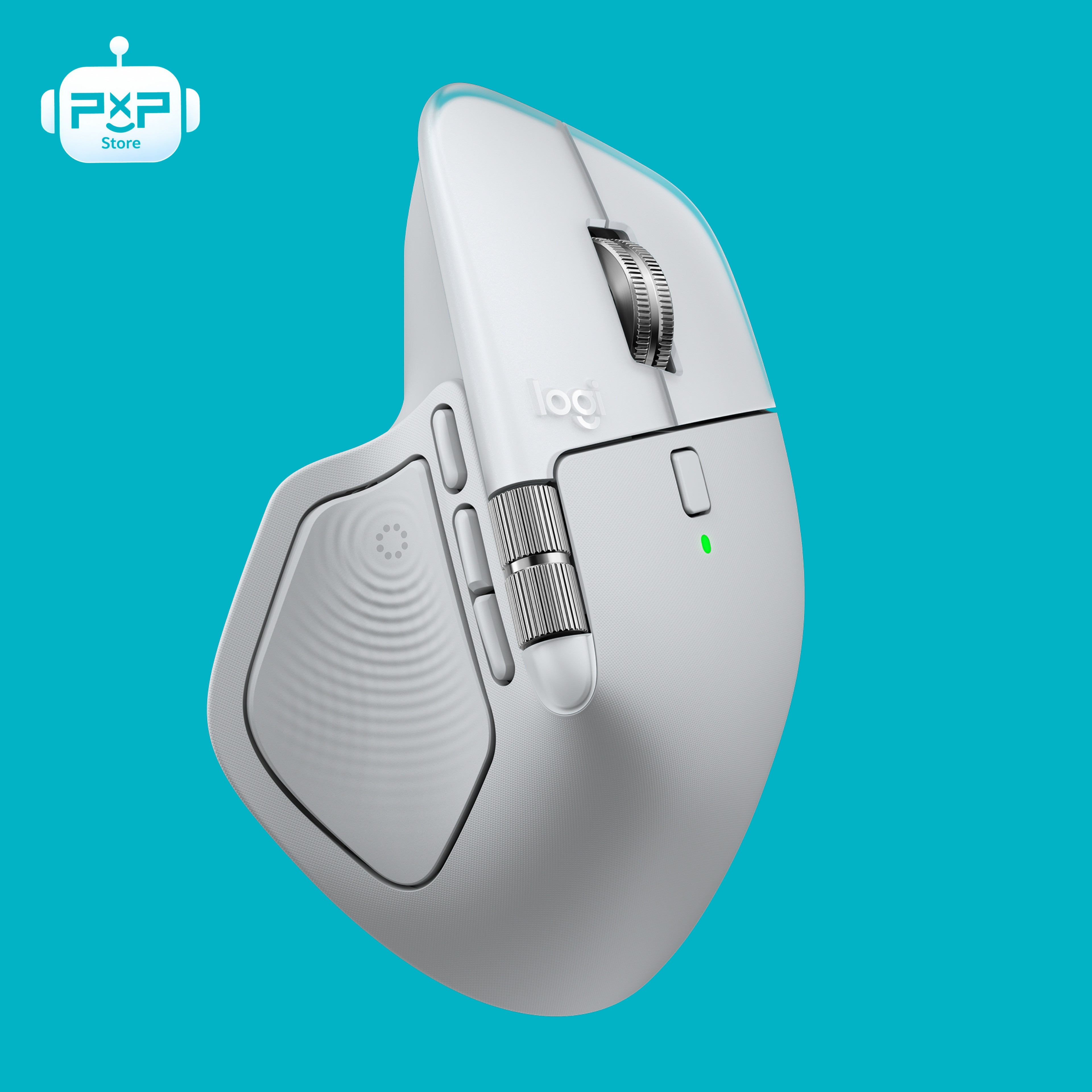 ماوس لوجيتك MX Master 4 اللاسلكي – أبيض فضي
