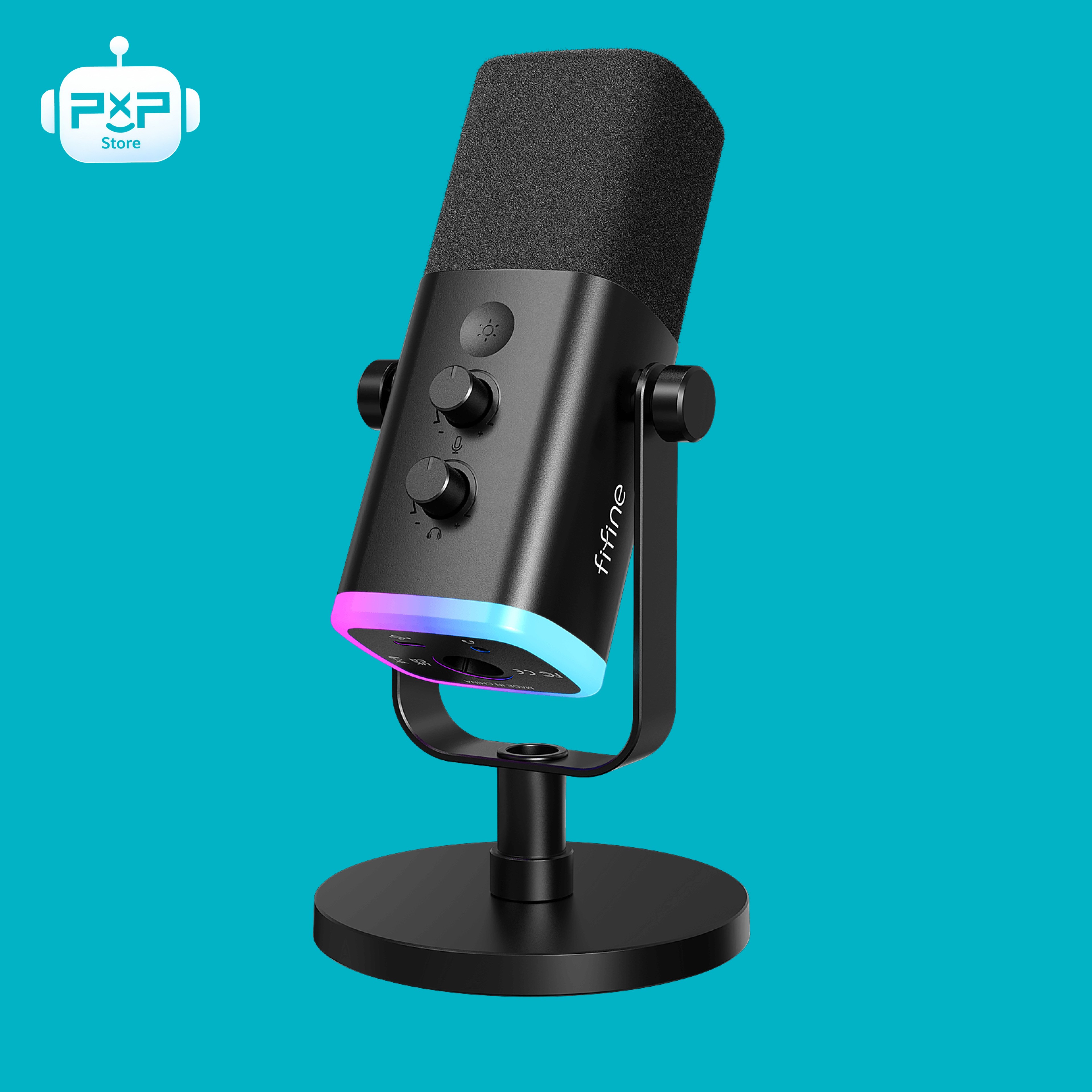 ميكروفون FIFINE AmpliGame AM8 ديناميكي USB/XLR مع إضاءة RGB