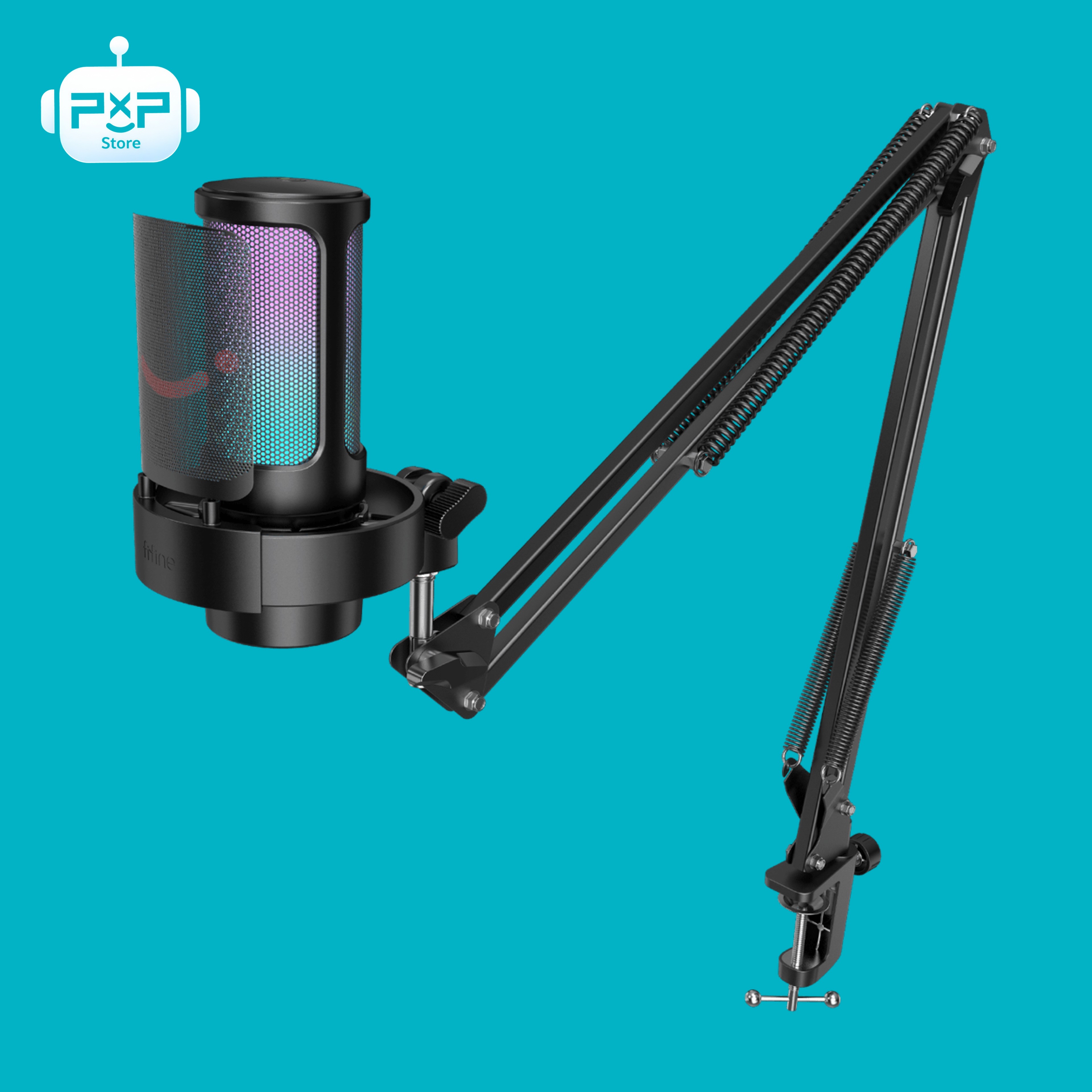 ميكروفون FIFINE AmpliGame A8T مكثف USB مع حامل ذراع وإضاءة RGB