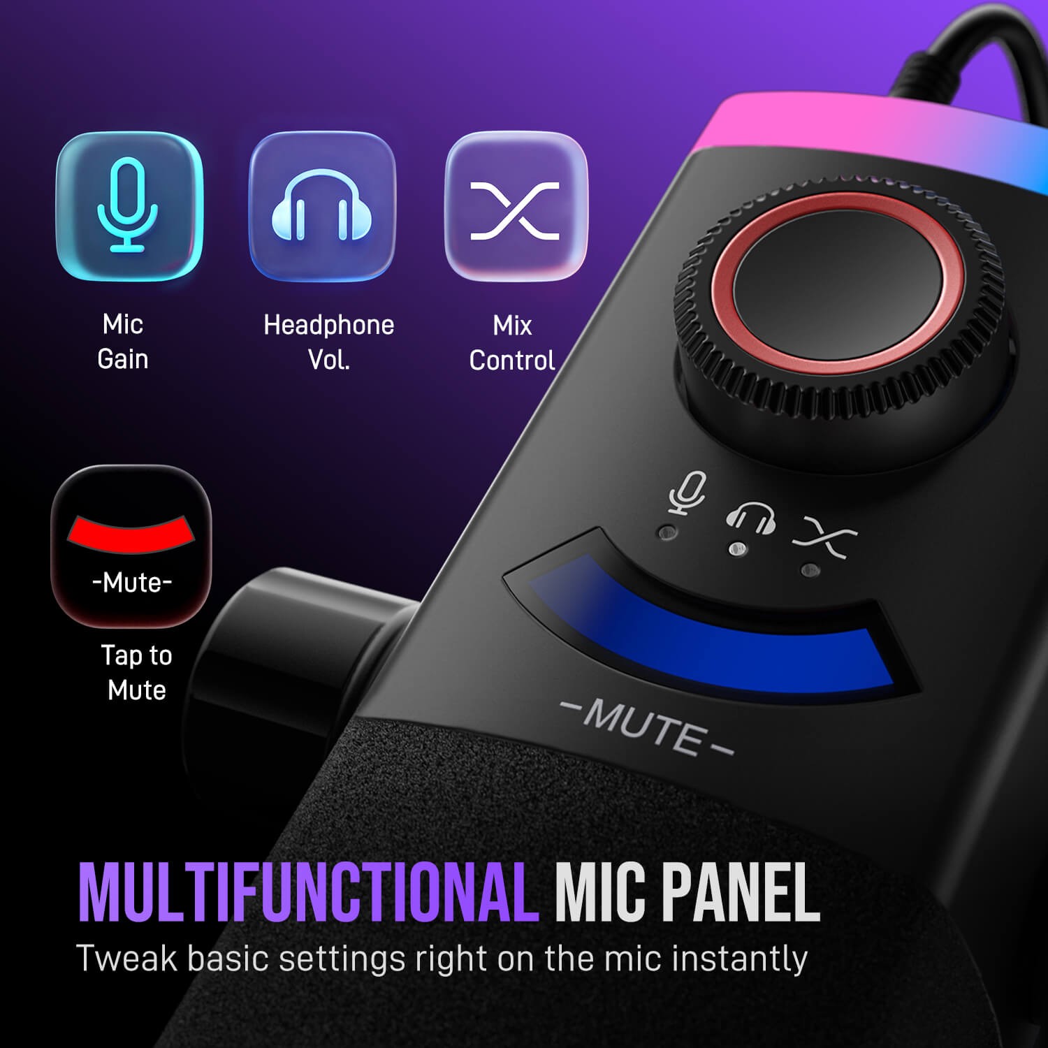 ميكروفون FIFINE AM8PROT للبث المباشر مع USB/XLR وكابل XLR